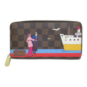 Louis Vuitton Zippy Wallet Illustre Long Round Leather Brown